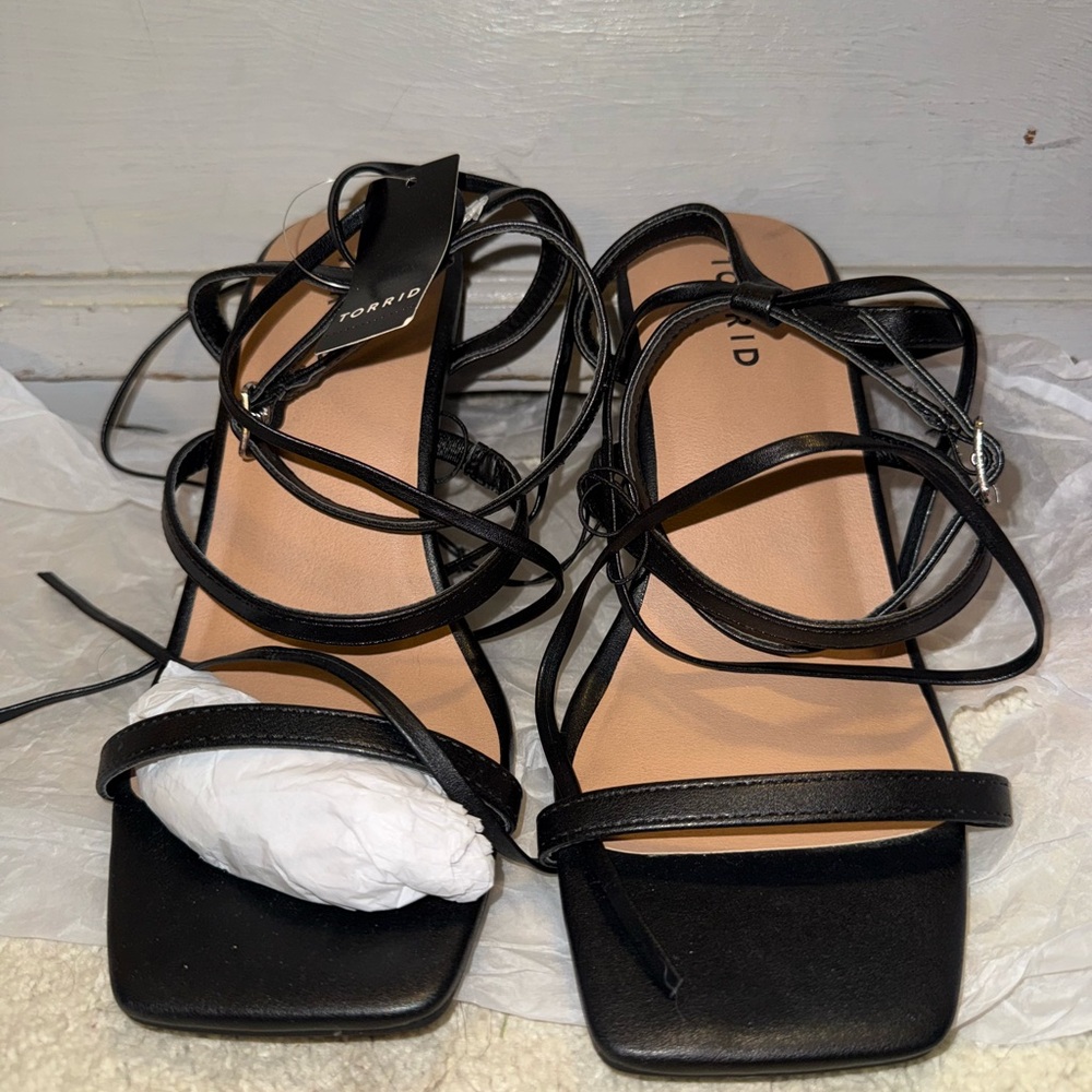 Torrid Elegant Black Strappy Sandals